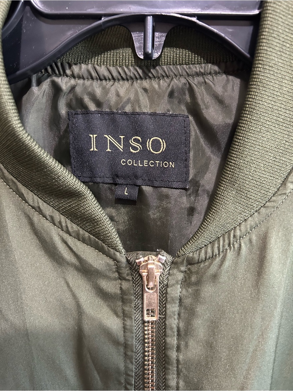 INSO Collection Olive Bomber Jacket - Women's Lightweight Flight Jacket